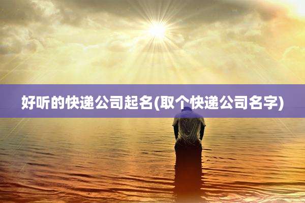 好听的快递公司起名(取个快递公司名字)