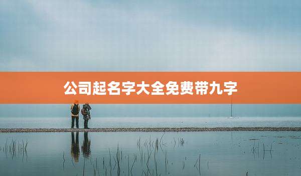 公司起名字大全免费带九字