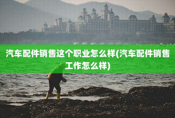 汽车配件销售这个职业怎么样(汽车配件销售工作怎么样)