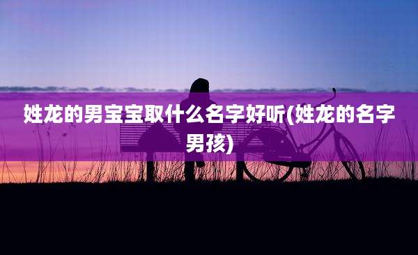 姓龙的男宝宝取什么名字好听(姓龙的名字男孩)