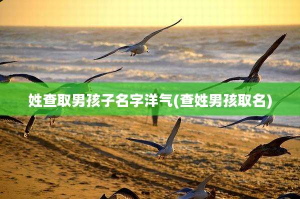 姓查取男孩子名字洋气(查姓男孩取名)