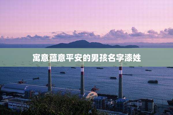寓意蕴意平安的男孩名字漆姓