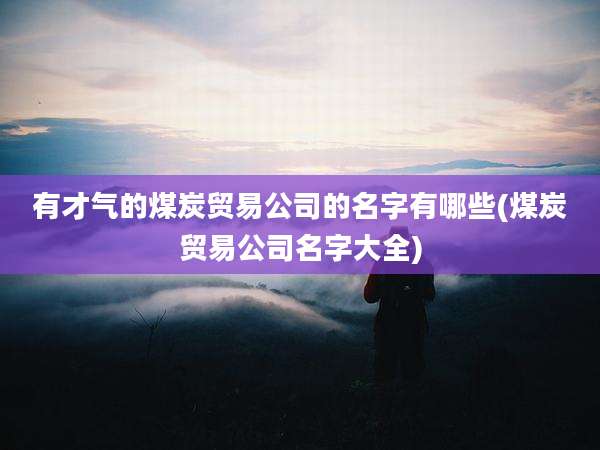 有才气的煤炭贸易公司的名字有哪些(煤炭贸易公司名字大全)