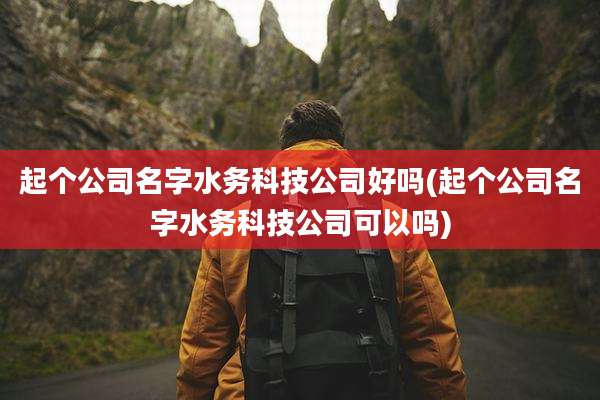 起个公司名字水务科技公司好吗(起个公司名字水务科技公司可以吗)