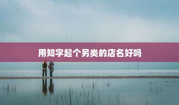 用知字起个另类的店名好吗