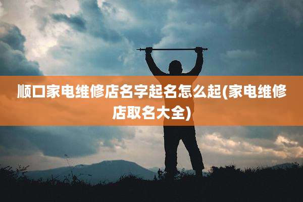 顺口家电维修店名字起名怎么起(家电维修店取名大全)