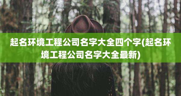 起名环境工程公司名字大全四个字(起名环境工程公司名字大全最新)