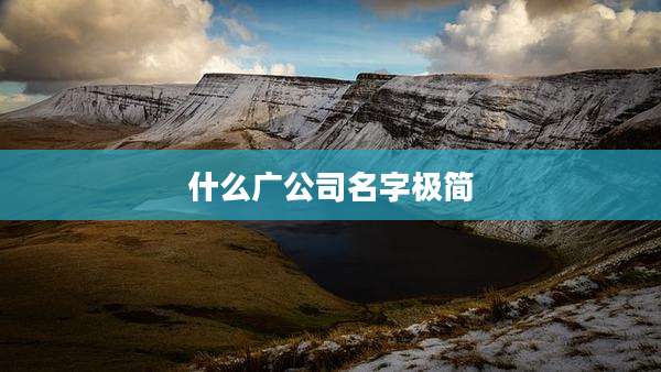 什么广公司名字极简