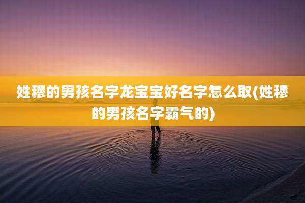 姓穆的男孩名字龙宝宝好名字怎么取(姓穆的男孩名字霸气的)