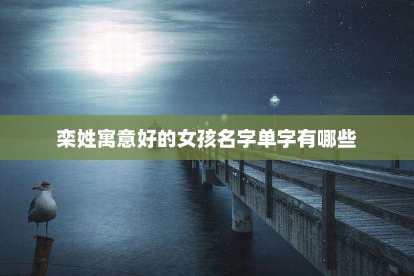 栾姓寓意好的女孩名字单字有哪些