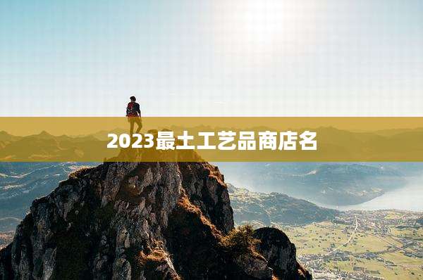 2023最土工艺品商店名