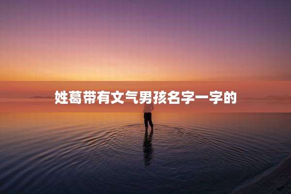 姓葛带有文气男孩名字一字的