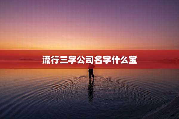 流行三字公司名字什么宝