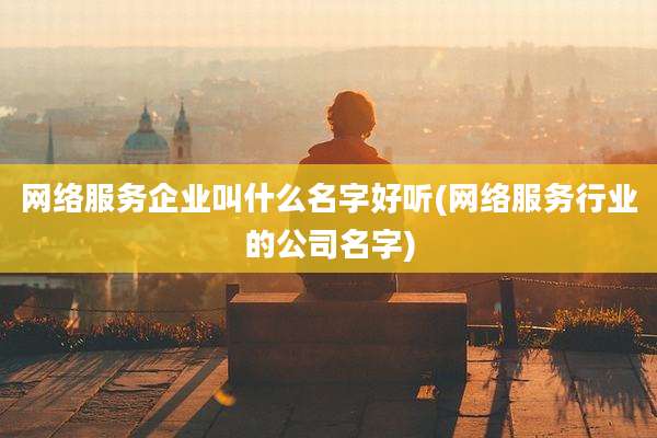 网络服务企业叫什么名字好听(网络服务行业的公司名字)