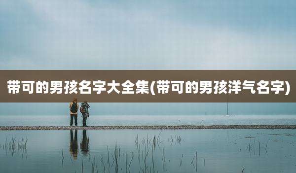 带可的男孩名字大全集(带可的男孩洋气名字)