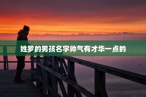 姓罗的男孩名字帅气有才华一点的