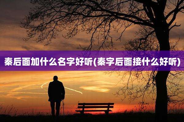 秦后面加什么名字好听(秦字后面接什么好听)