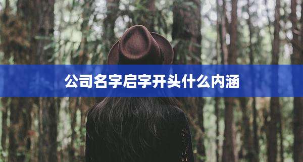 公司名字启字开头什么内涵