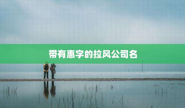 带有惠字的拉风公司名