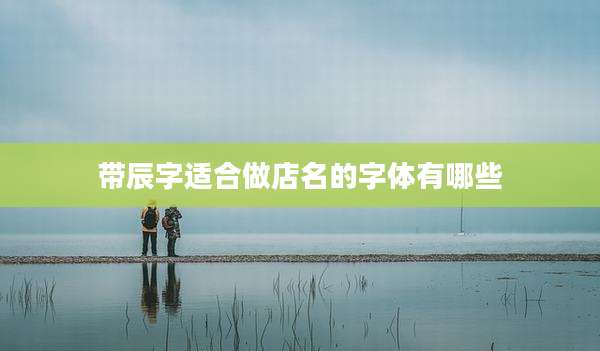 带辰字适合做店名的字体有哪些