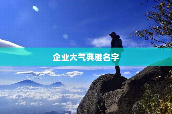 企业大气典雅名字