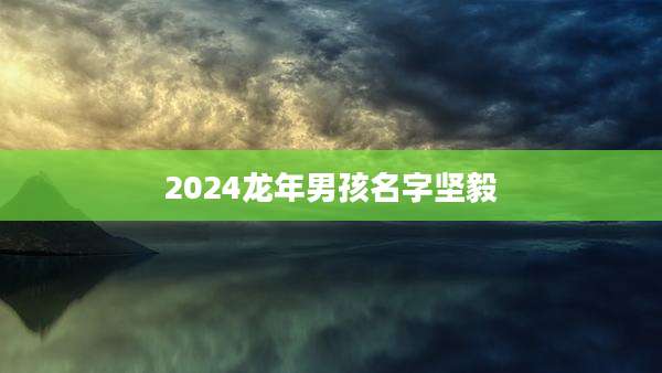 2024龙年男孩名字坚毅