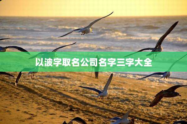 以波字取名公司名字三字大全