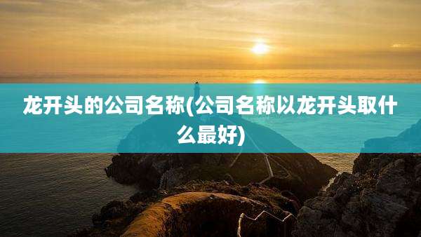 龙开头的公司名称(公司名称以龙开头取什么最好)