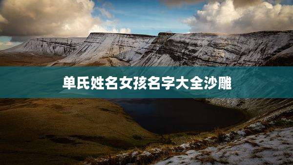 单氏姓名女孩名字大全沙雕