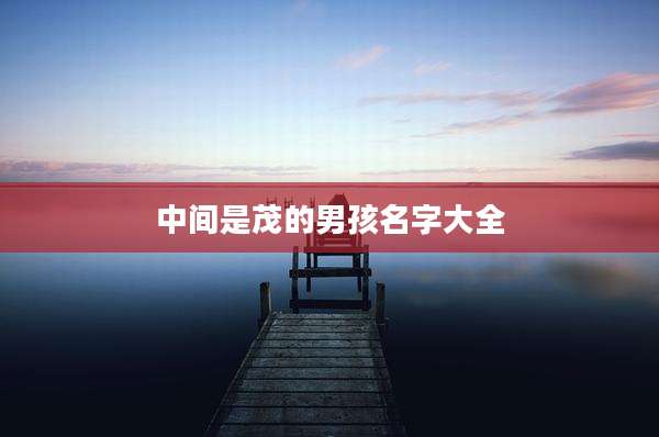 中间是茂的男孩名字大全