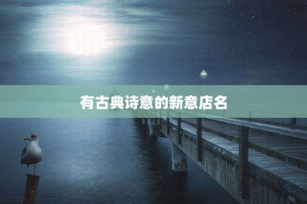 有古典诗意的新意店名