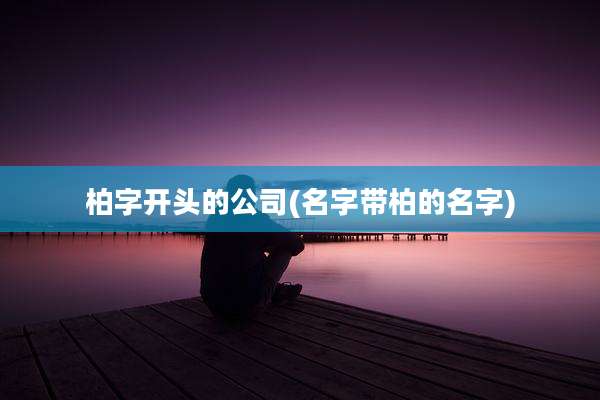 柏字开头的公司(名字带柏的名字)