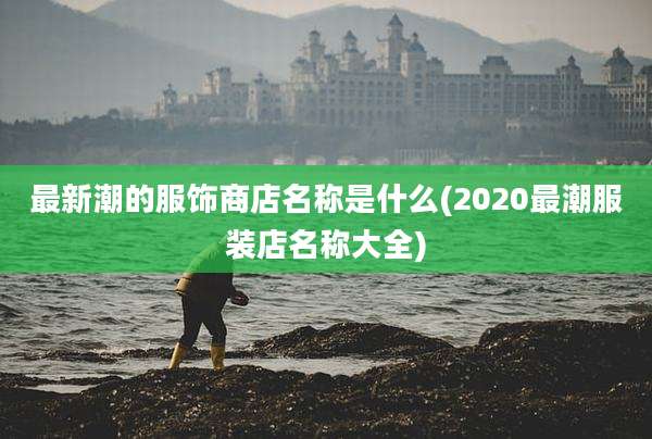 最新潮的服饰商店名称是什么(2020最潮服装店名称大全)