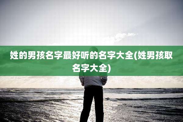 姓的男孩名字最好听的名字大全(姓男孩取名字大全)