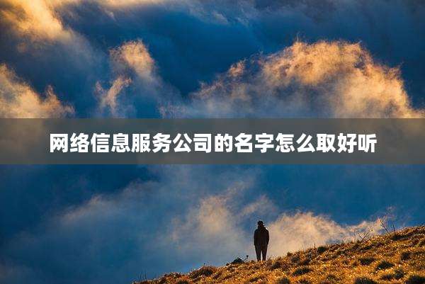 网络信息服务公司的名字怎么取好听