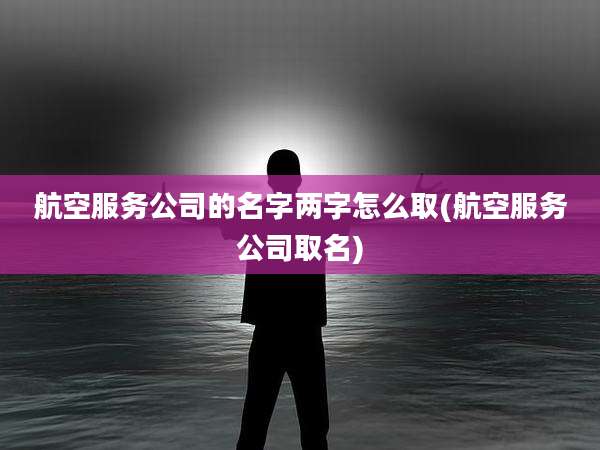 航空服务公司的名字两字怎么取(航空服务公司取名)