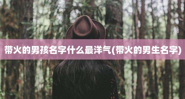带火的男孩名字什么最洋气(带火的男生名字)