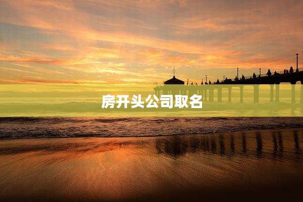 房开头公司取名