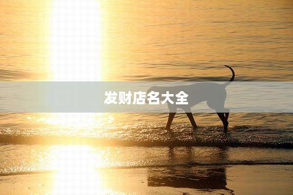 发财店名大全