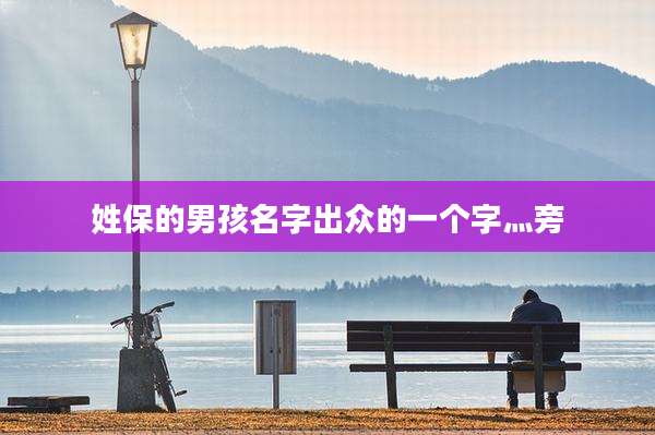 姓保的男孩名字出众的一个字灬旁