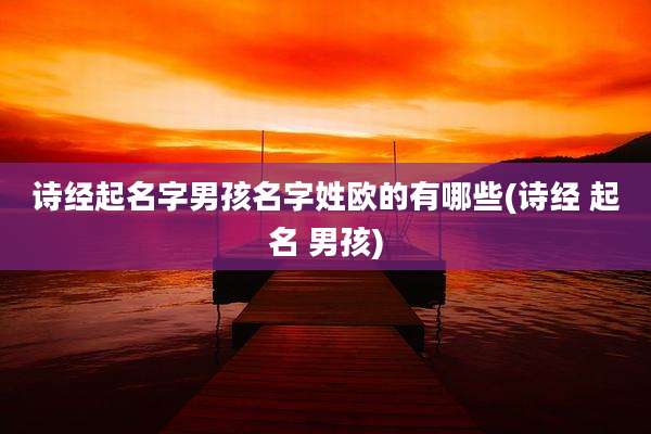 诗经起名字男孩名字姓欧的有哪些(诗经 起名 男孩)