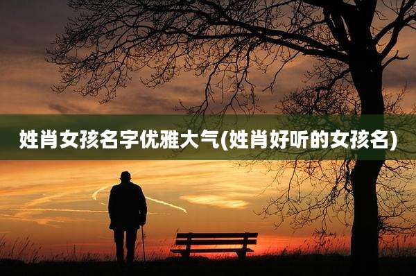 姓肖女孩名字优雅大气(姓肖好听的女孩名)