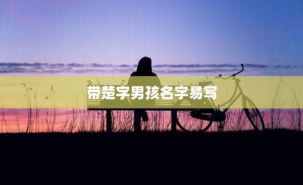 带楚字男孩名字易写