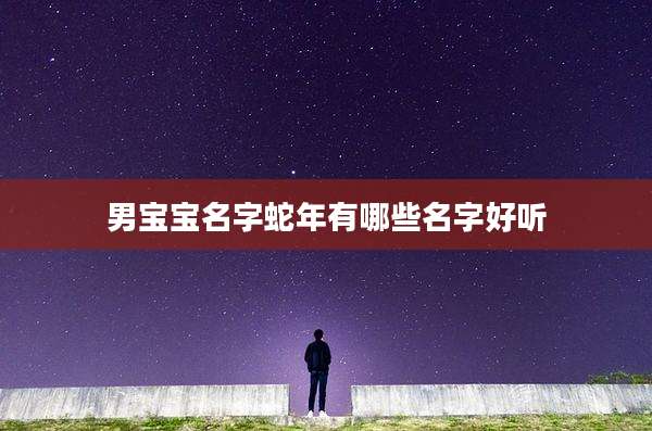 男宝宝名字蛇年有哪些名字好听