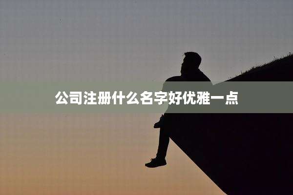 公司注册什么名字好优雅一点