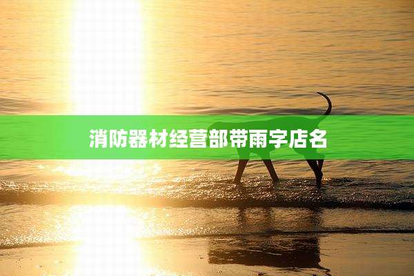 消防器材经营部带雨字店名