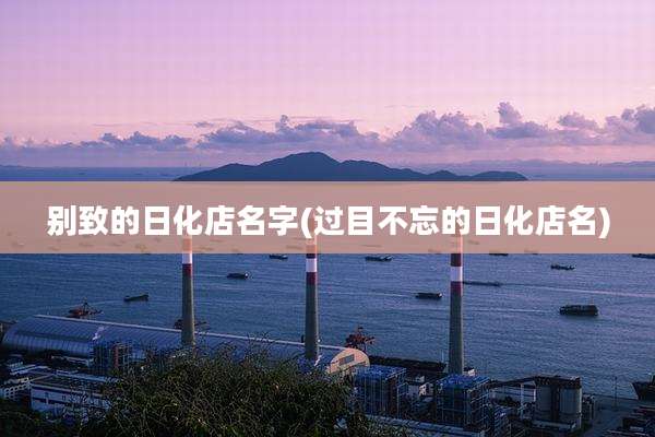 别致的日化店名字(过目不忘的日化店名)