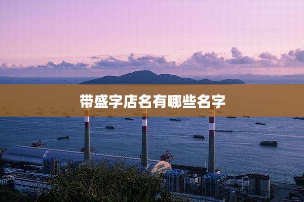 带盛字店名有哪些名字
