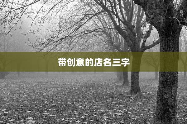 带创意的店名三字