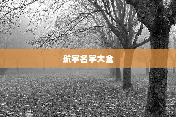 航字名字大全